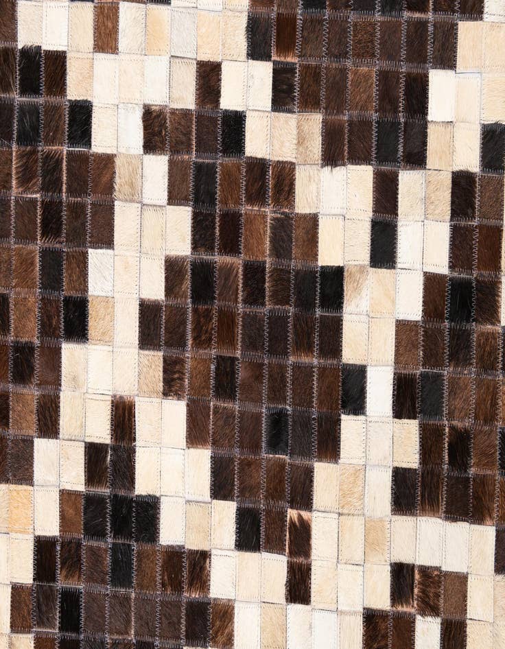 Detail image of  5' 2 x 8' 2 Cowhide Leather Rug