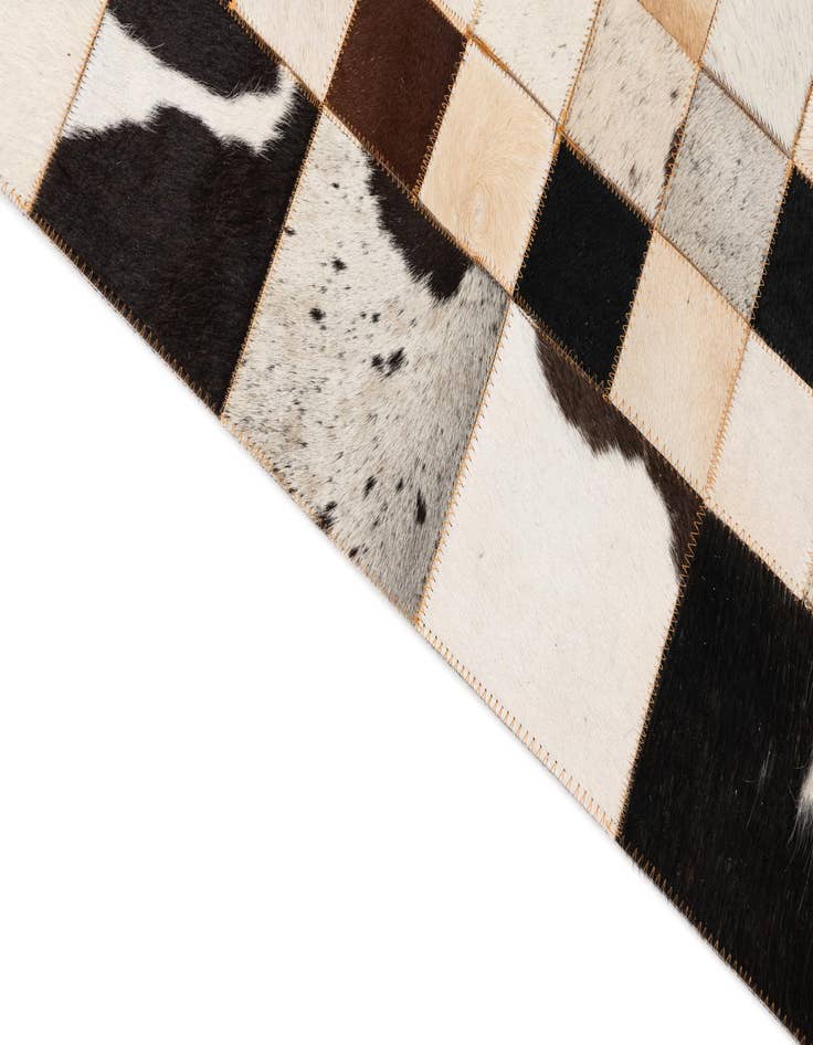 Detail image of  5' x 8' Cowhide Leather Rug