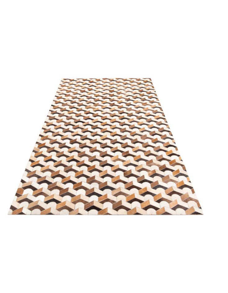 Detail image of  5' 2 x 7' 10 Cowhide Leather Rug