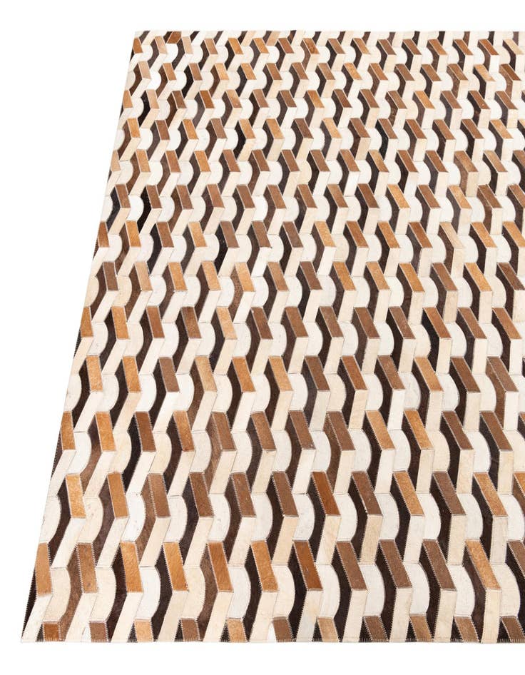 Detail image of  5' 2 x 7' 10 Cowhide Leather Rug