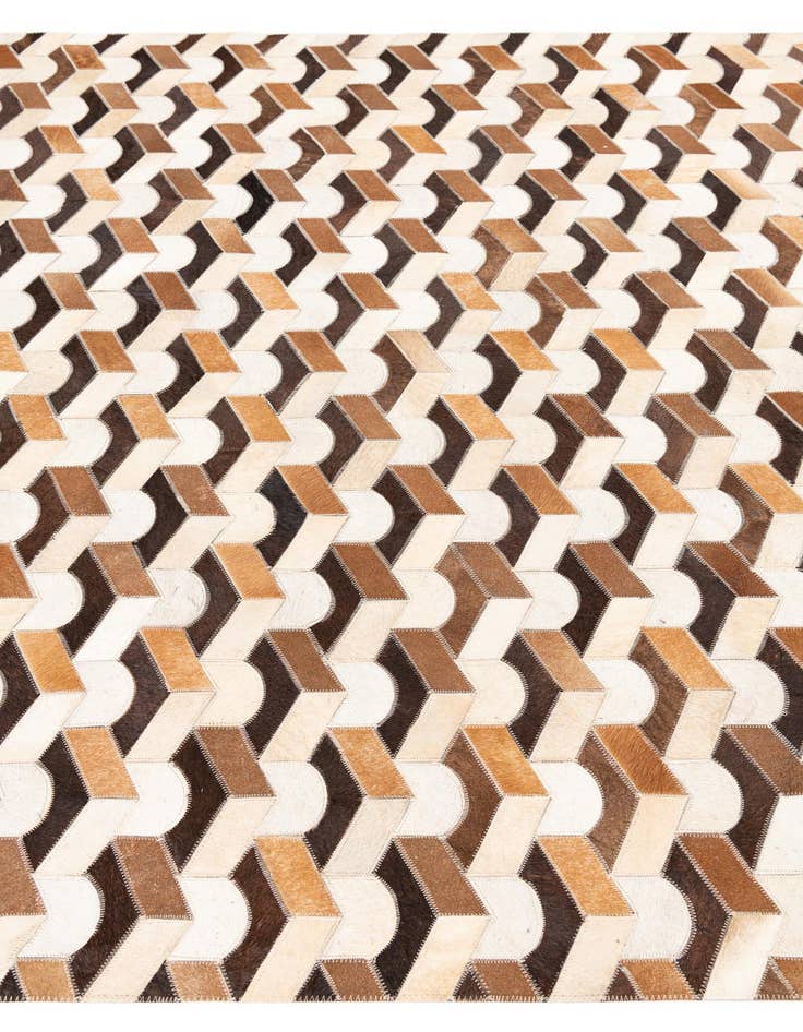 Detail image of  5' 2 x 7' 10 Cowhide Leather Rug