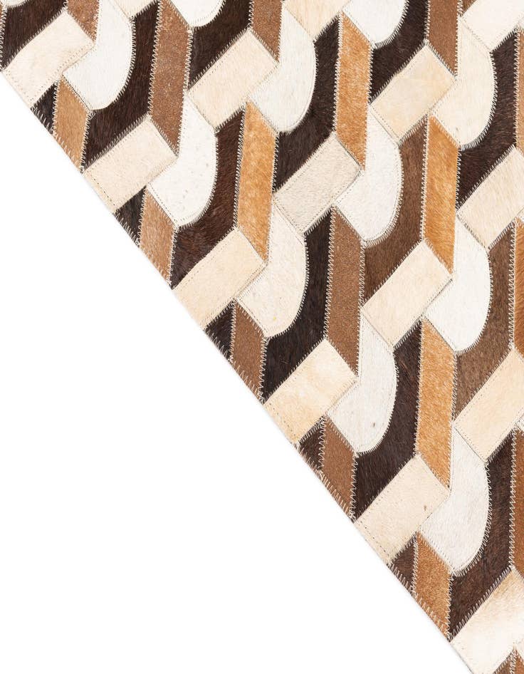 Detail image of  5' 2 x 7' 10 Cowhide Leather Rug