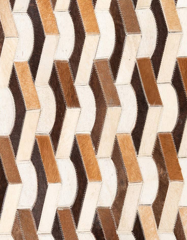 Detail image of  5' 2 x 7' 10 Cowhide Leather Rug