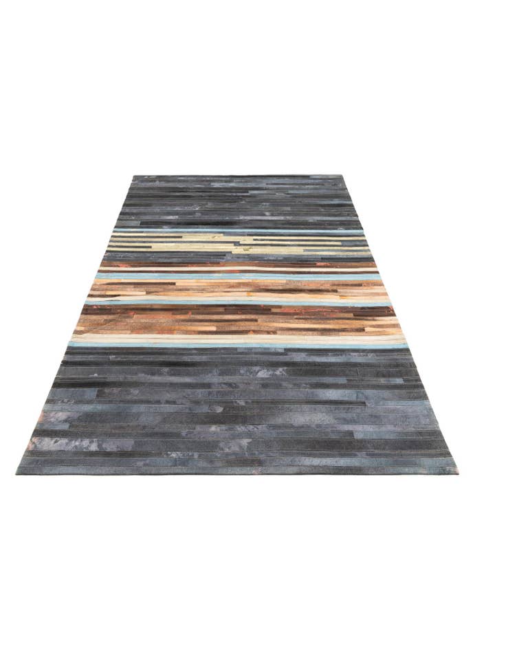 Detail image of  5' 2 x 7' 4 Cowhide Leather Rug