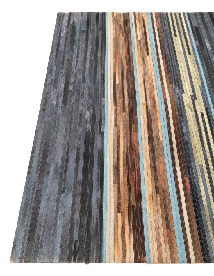 Detail image of  5' 2 x 7' 4 Cowhide Leather Rug