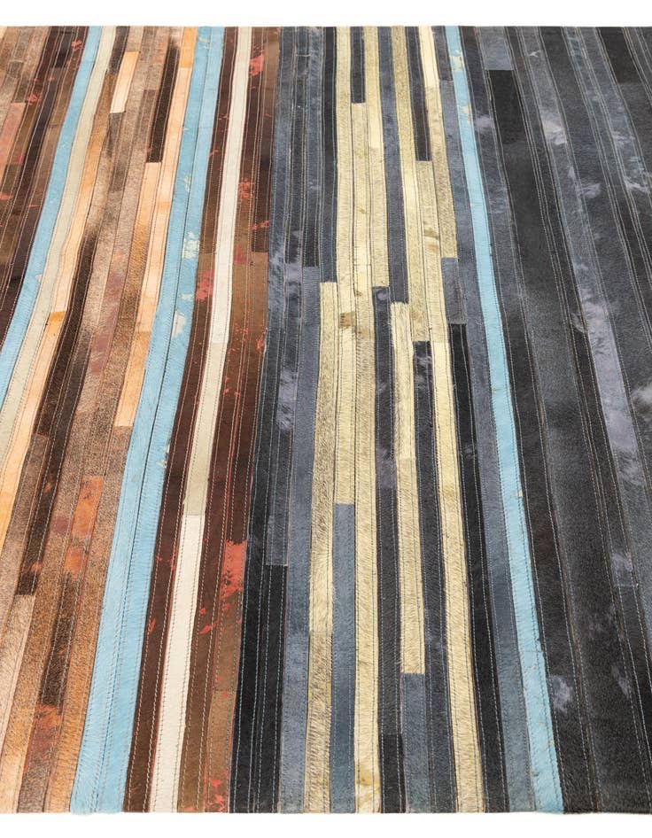 Detail image of  5' 2 x 7' 4 Cowhide Leather Rug