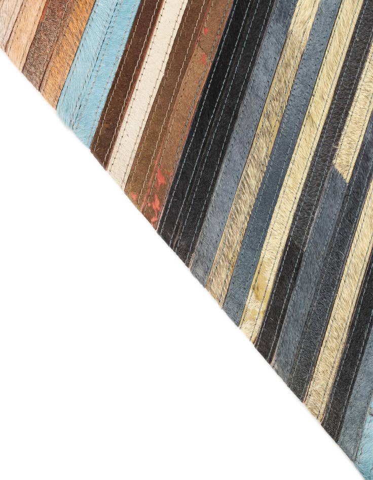 Detail image of  5' 2 x 7' 4 Cowhide Leather Rug