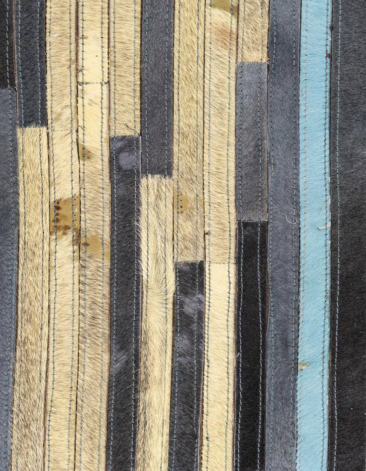 Detail image of  5' 2 x 7' 4 Cowhide Leather Rug