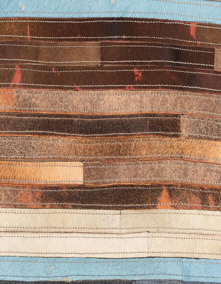 Detail image of  5' 2 x 7' 4 Cowhide Leather Rug