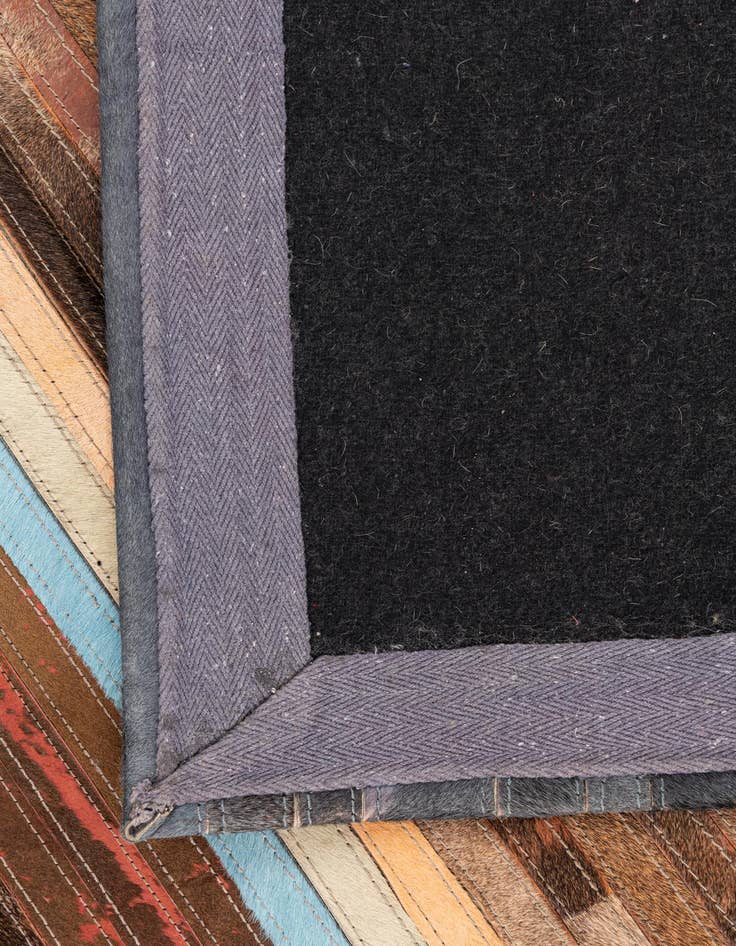 Detail image of  5' 2 x 7' 4 Cowhide Leather Rug