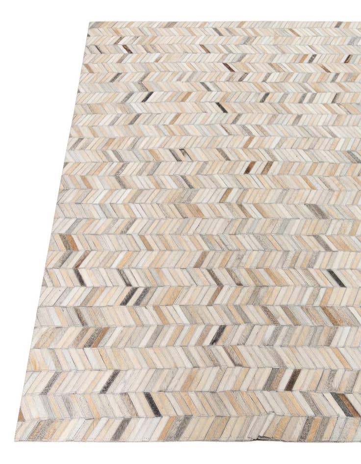 Detail image of  5' x 7' 8 Cowhide Leather Rug