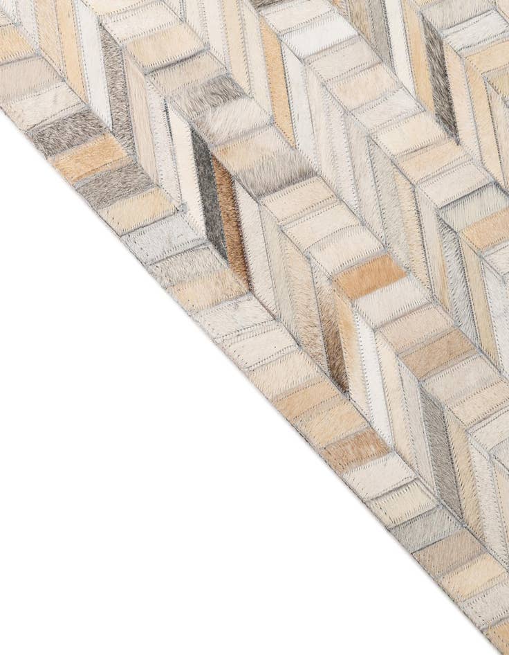 Detail image of  5' x 7' 8 Cowhide Leather Rug