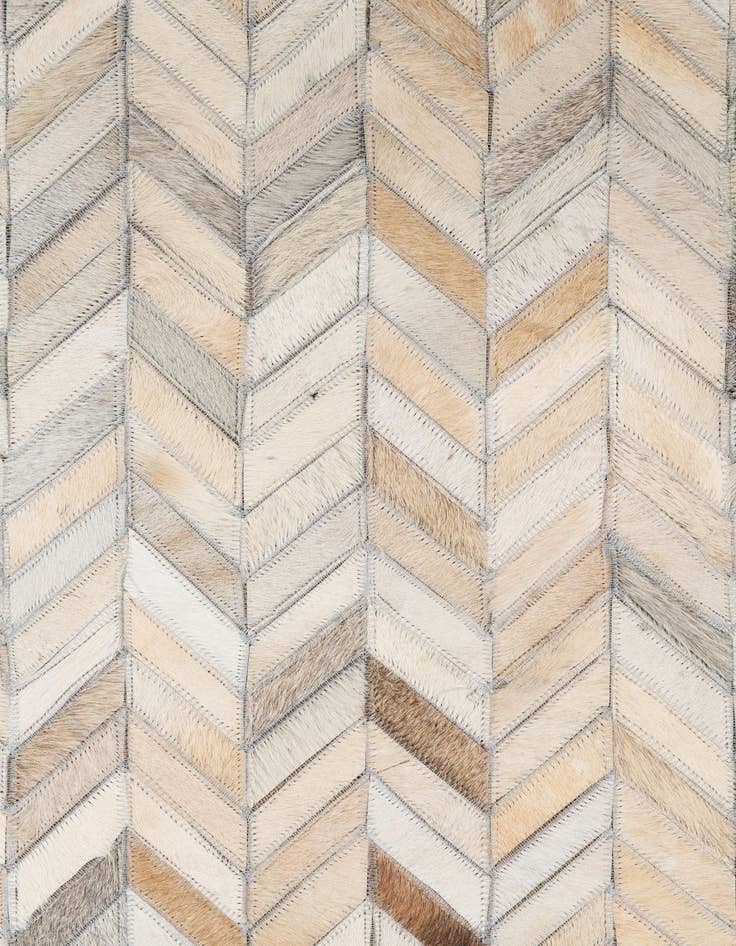 Detail image of  5' x 7' 8 Cowhide Leather Rug