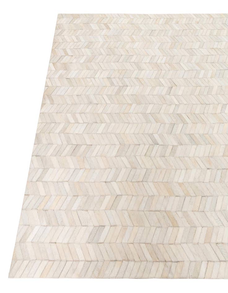 Detail image of  5' 3 x 7' 6 Cowhide Leather Rug