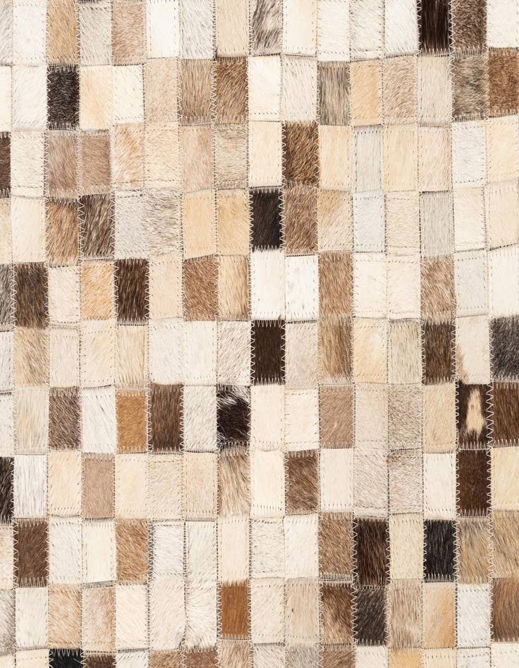 Detail image of  5' 2 x 8' Cowhide Leather Rug