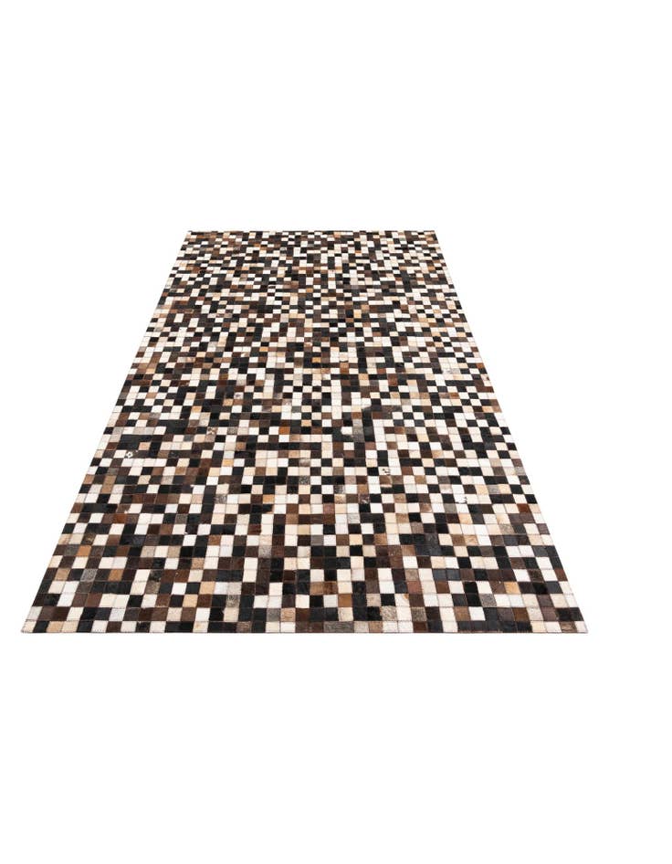 Detail image of  4' 9 x 8' Cowhide Leather Rug