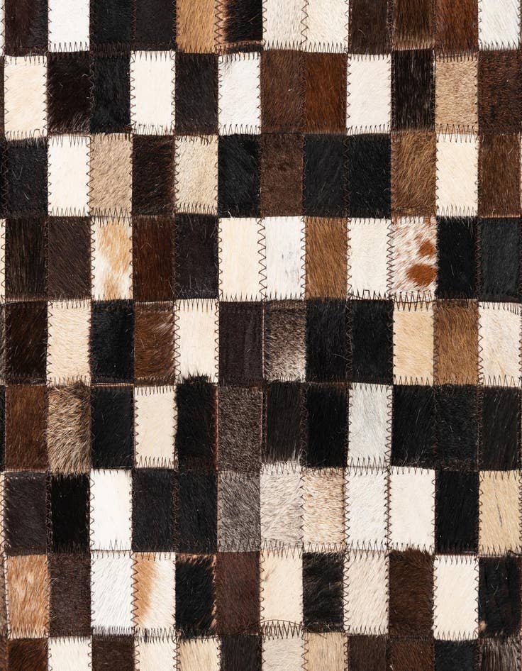 Detail image of  4' 9 x 8' Cowhide Leather Rug