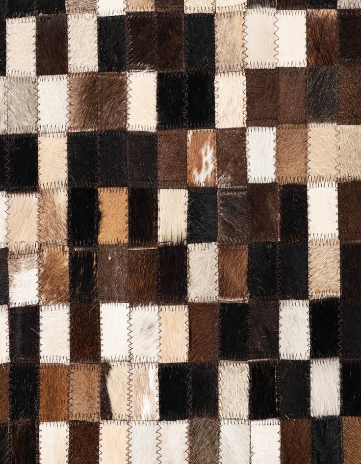 Detail image of  4' 9 x 8' Cowhide Leather Rug
