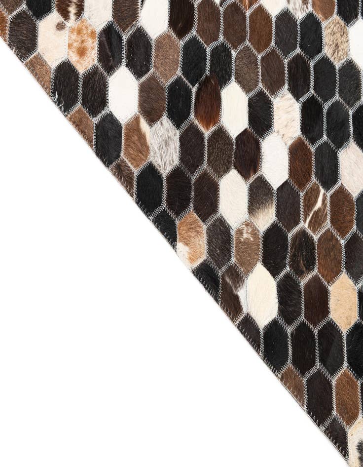Detail image of  5' x 7' 9 Cowhide Leather Rug
