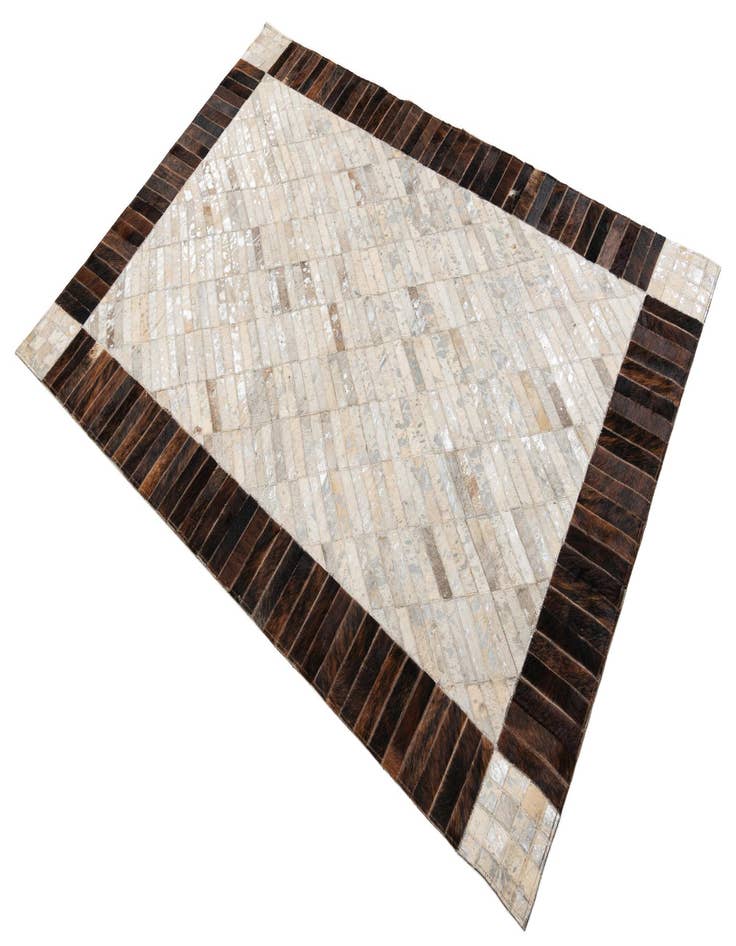 Detail image of  3' 10 x 5' 8 Cowhide Leather Rug