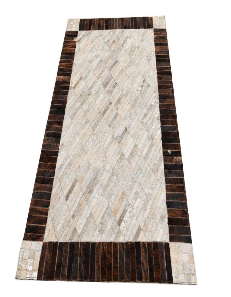 Detail image of  3' 10 x 5' 8 Cowhide Leather Rug