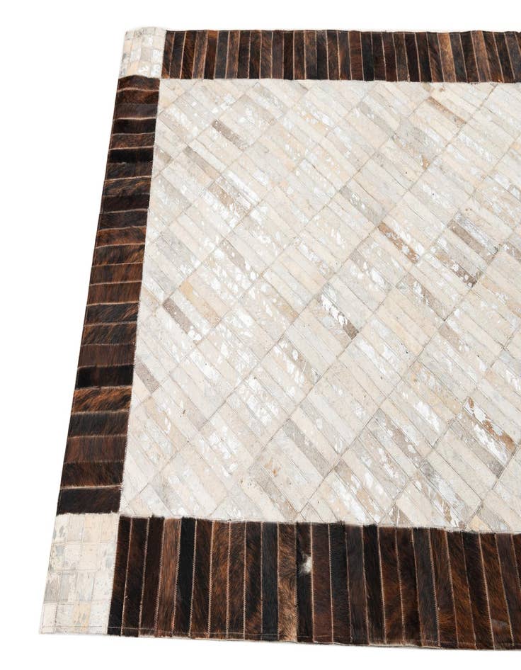 Detail image of  3' 10 x 5' 8 Cowhide Leather Rug