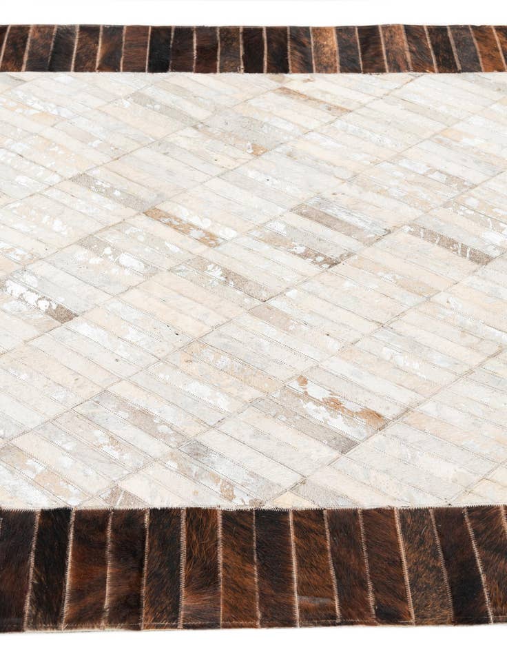 Detail image of  3' 10 x 5' 8 Cowhide Leather Rug