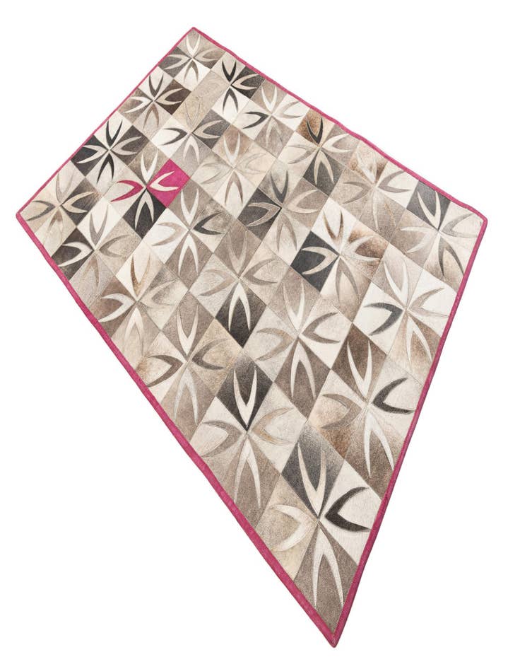 Detail image of  4' x 5' 10 Cowhide Leather Rug