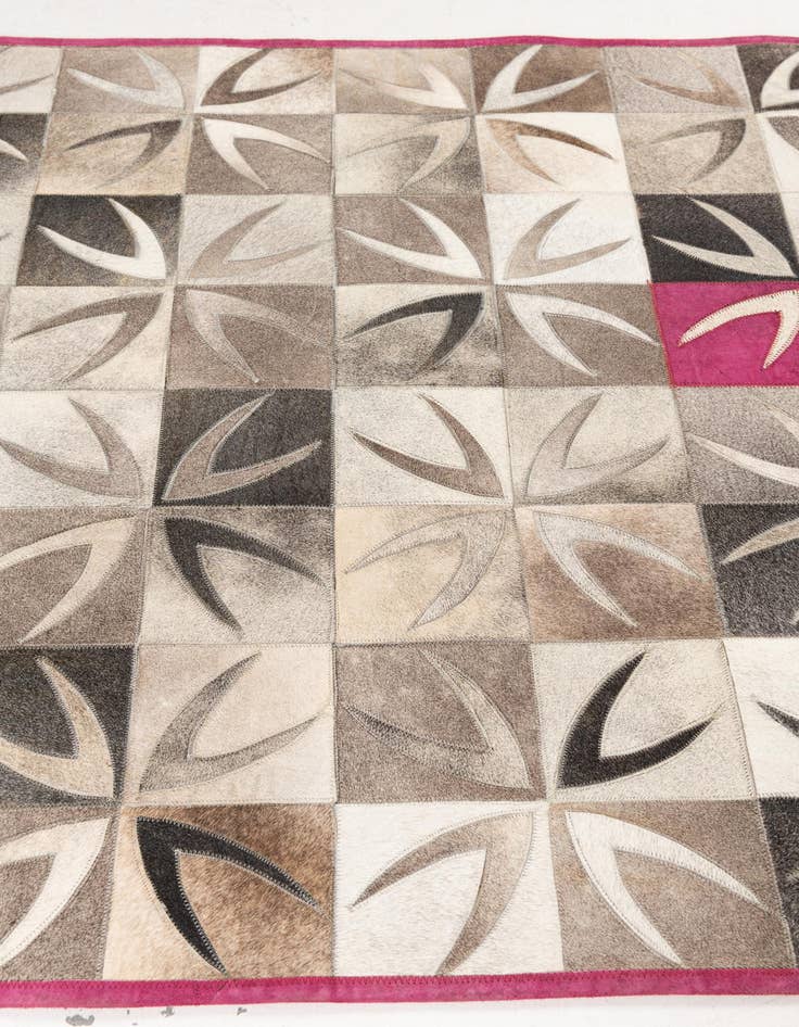 Detail image of  4' x 5' 10 Cowhide Leather Rug