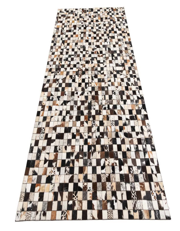 Detail image of  5' 1 x 8' 1 Cowhide Leather Rug