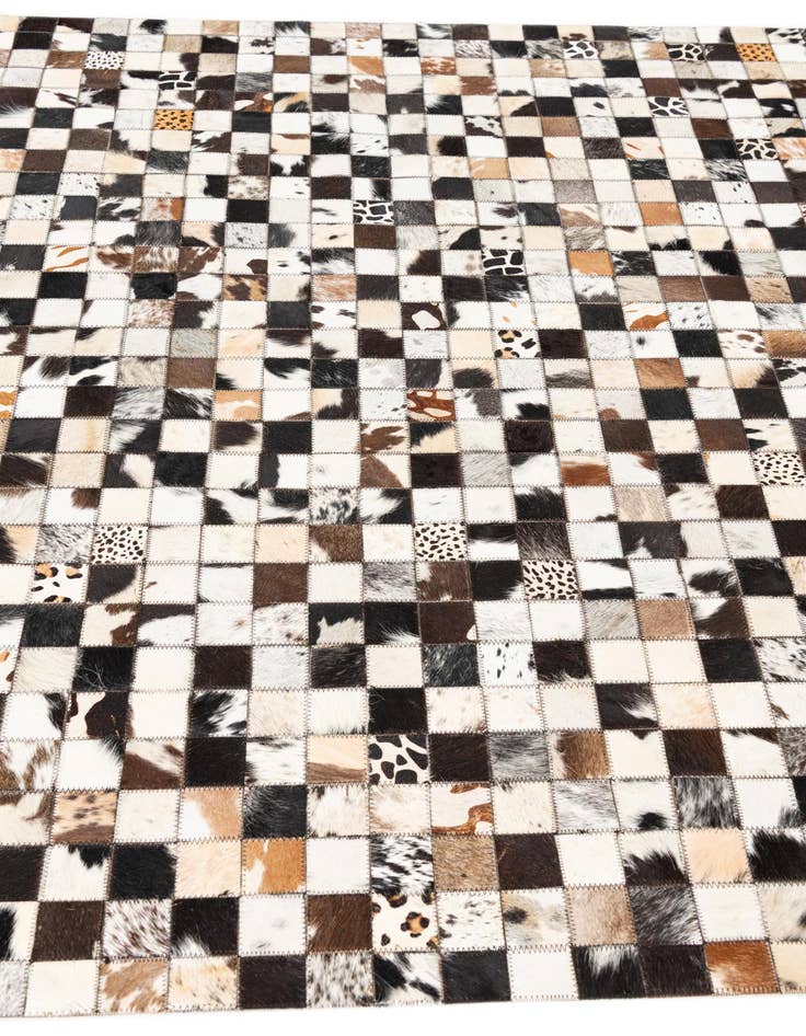 Detail image of  5' 1 x 8' 1 Cowhide Leather Rug