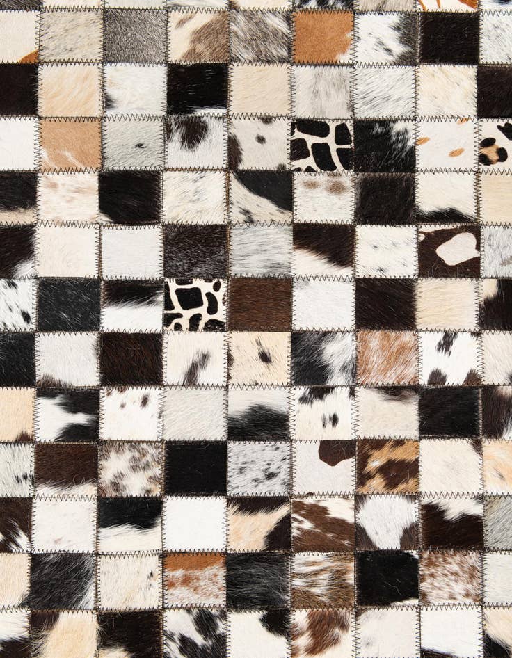 Detail image of  5' 1 x 8' 1 Cowhide Leather Rug