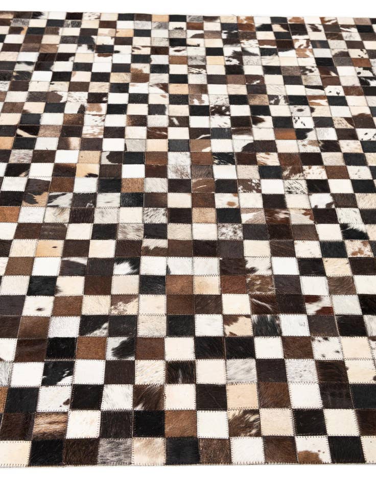 Detail image of  5' 1 x 8' 2 Cowhide Leather Rug