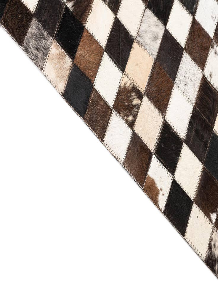 Detail image of  5' 1 x 8' 2 Cowhide Leather Rug