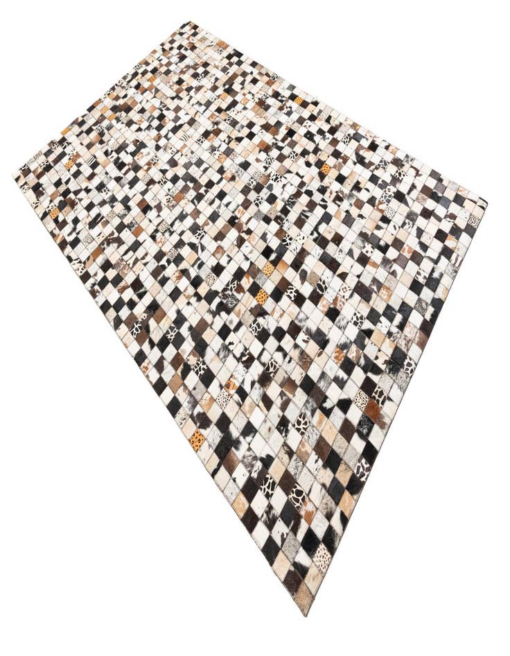 Detail image of  5' 1 x 8' Cowhide Leather Rug