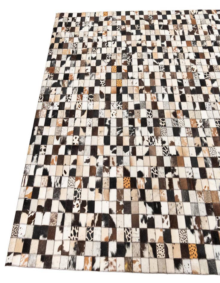 Detail image of  5' 1 x 8' Cowhide Leather Rug