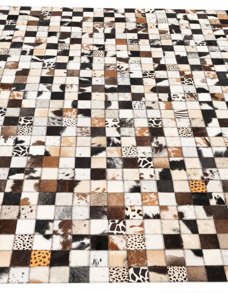 Detail image of  5' 1 x 8' Cowhide Leather Rug