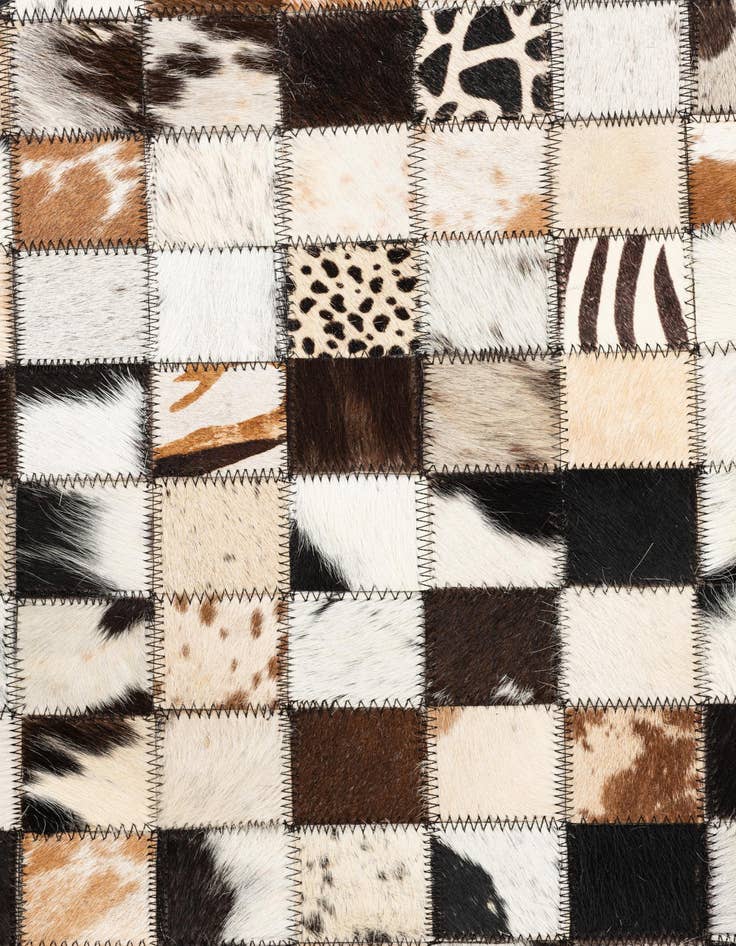 Detail image of  5' 1 x 8' Cowhide Leather Rug