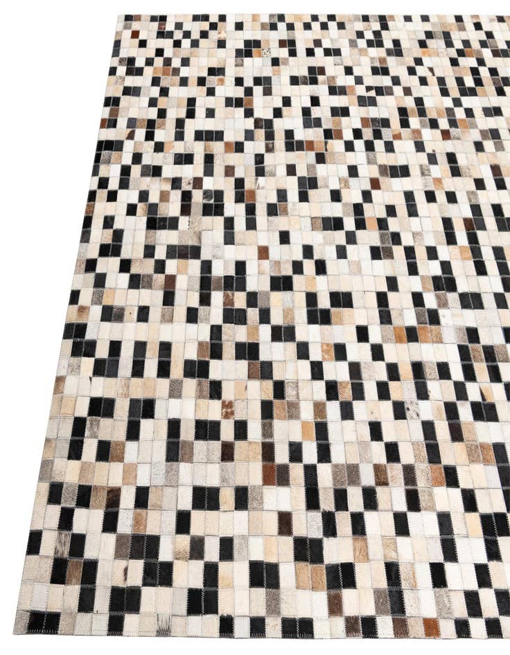 Detail image of  5' x 7' 10 Cowhide Leather Rug
