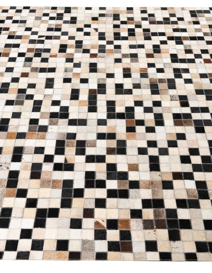 Detail image of  5' x 7' 10 Cowhide Leather Rug