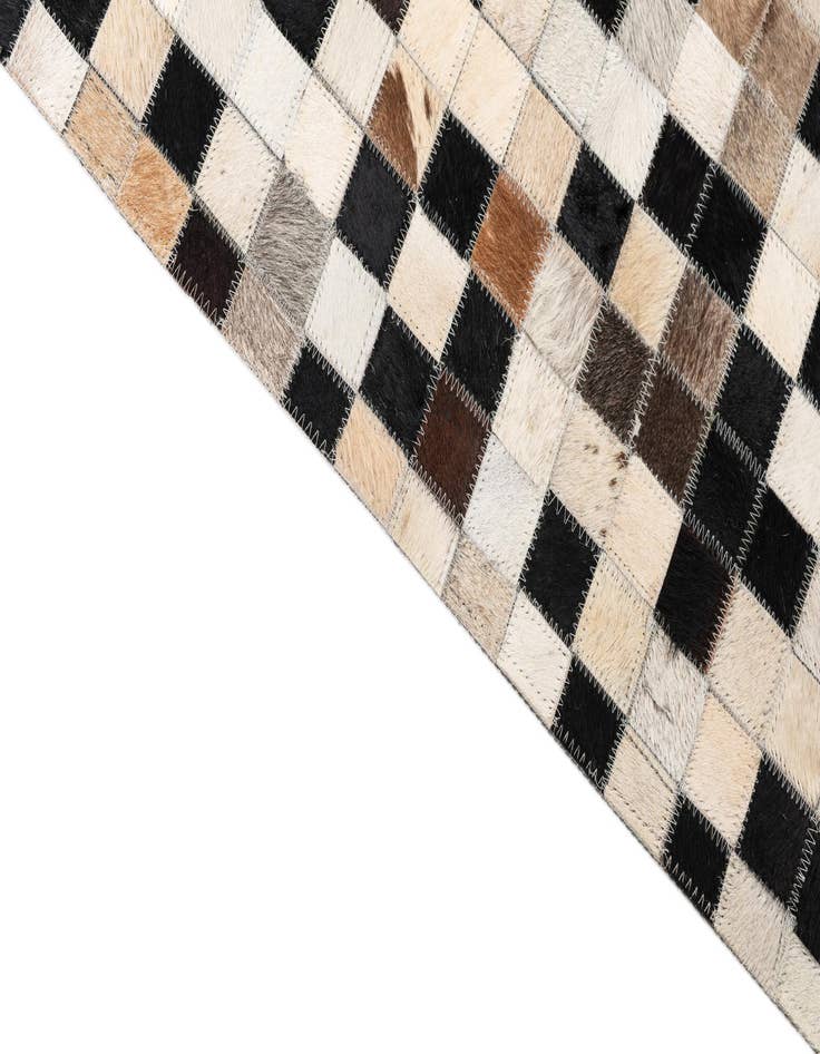 Detail image of  5' x 7' 10 Cowhide Leather Rug