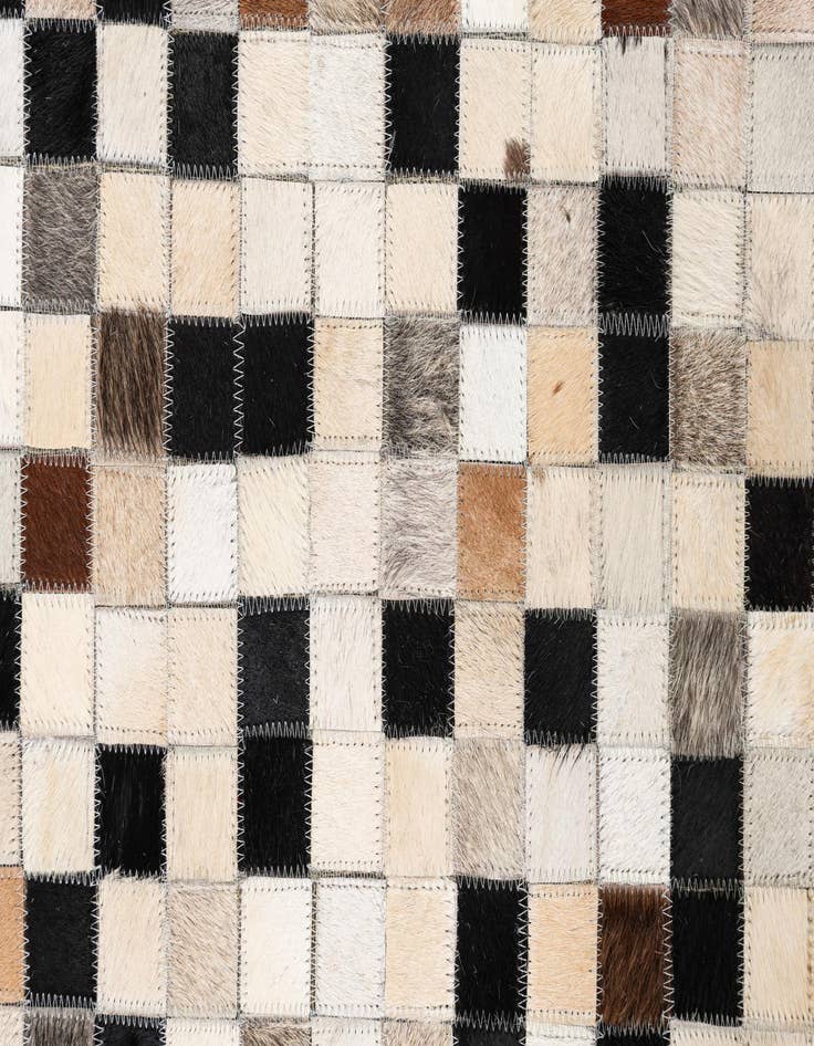 Detail image of  5' x 7' 10 Cowhide Leather Rug