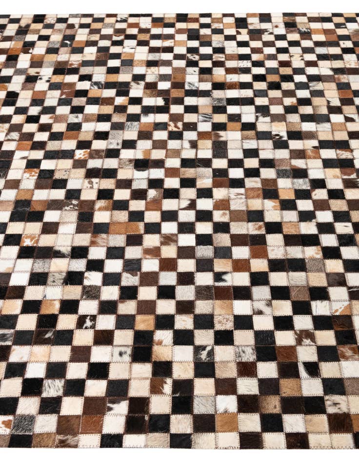 Detail image of  5' 1 x 8' 1 Cowhide Leather Rug