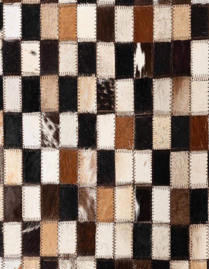 Detail image of  5' 1 x 8' 1 Cowhide Leather Rug
