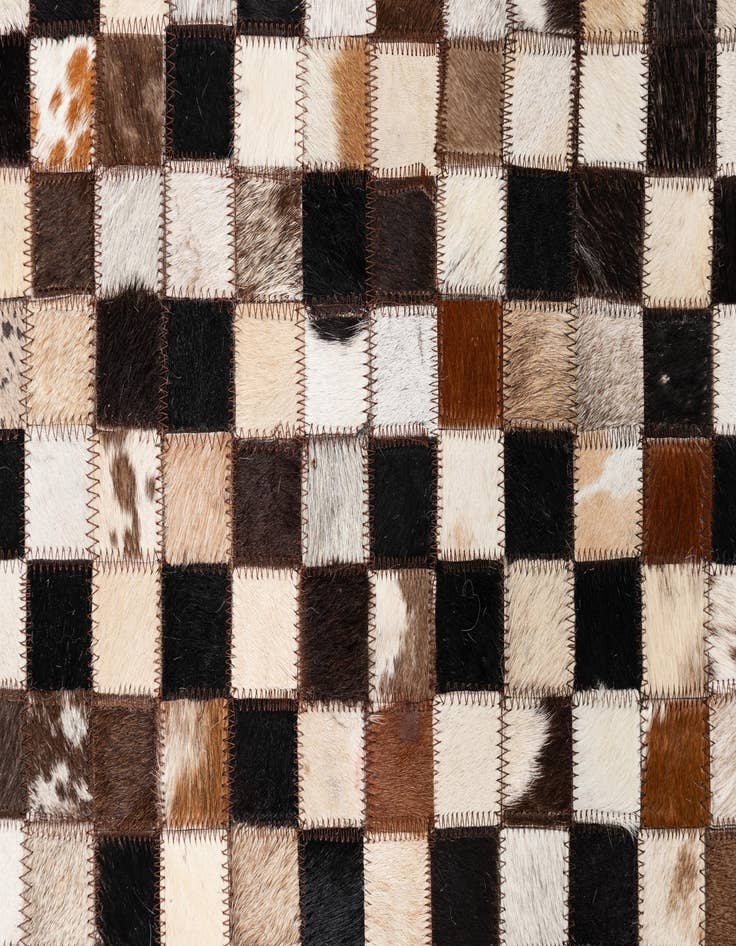 Detail image of  5' 1 x 8' 1 Cowhide Leather Rug