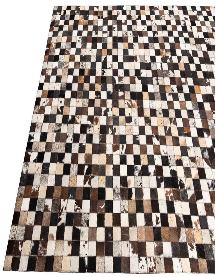 Detail image of  5' 1 x 8' 1 Cowhide Leather Rug