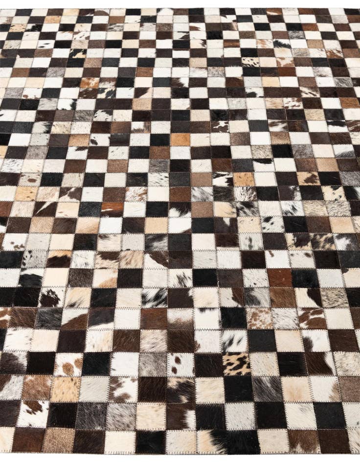 Detail image of  5' 1 x 8' 1 Cowhide Leather Rug