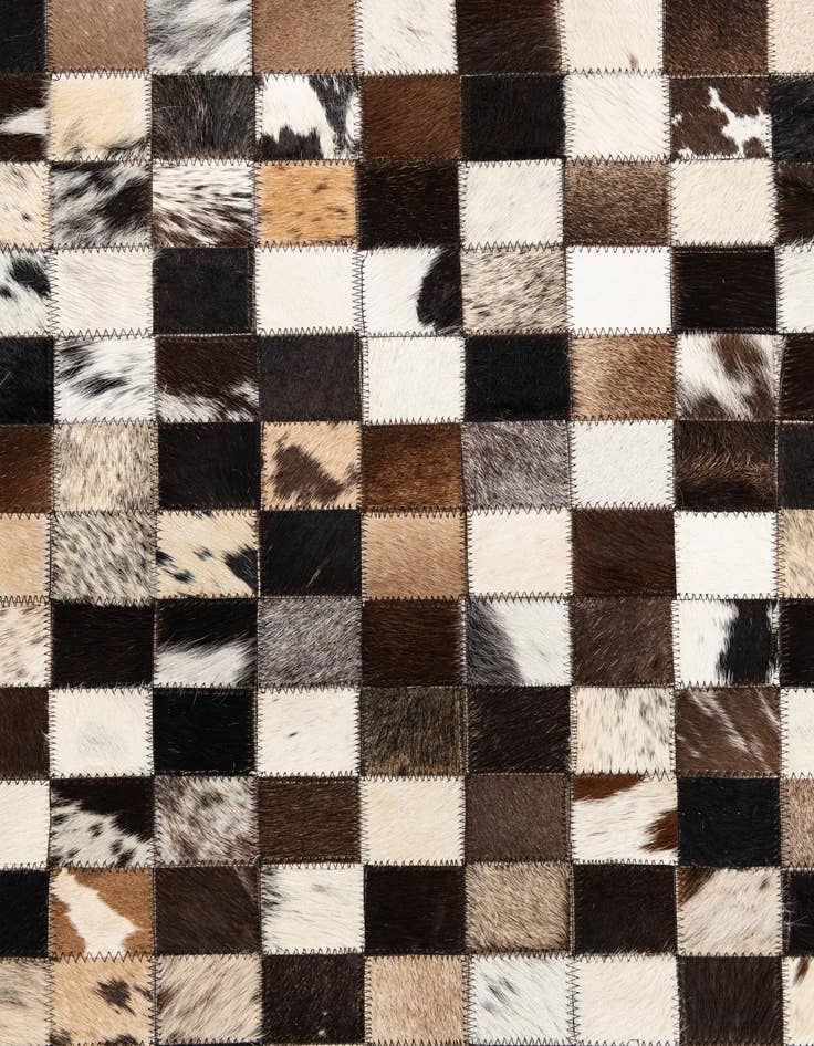 Detail image of  5' 1 x 8' 1 Cowhide Leather Rug