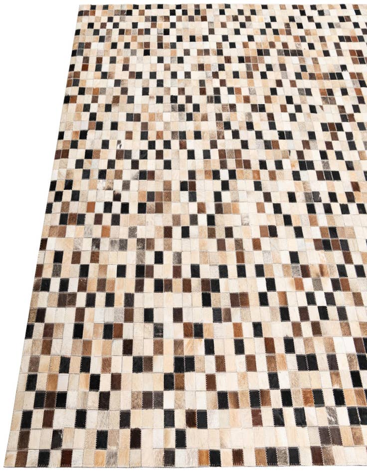 Detail image of  5' 2 x 8' 1 Cowhide Leather Rug