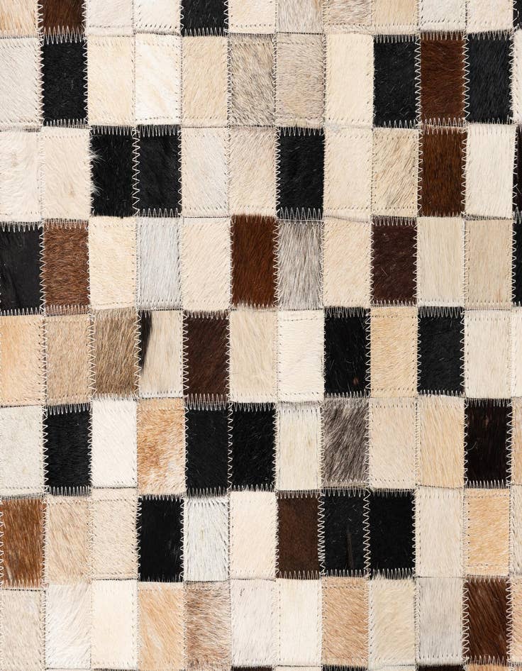 Detail image of  5' 2 x 8' 1 Cowhide Leather Rug